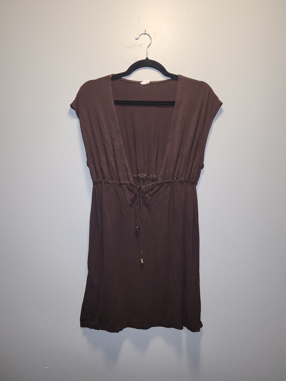 Brown Merona Swim Cover Up Mini Dress | Large